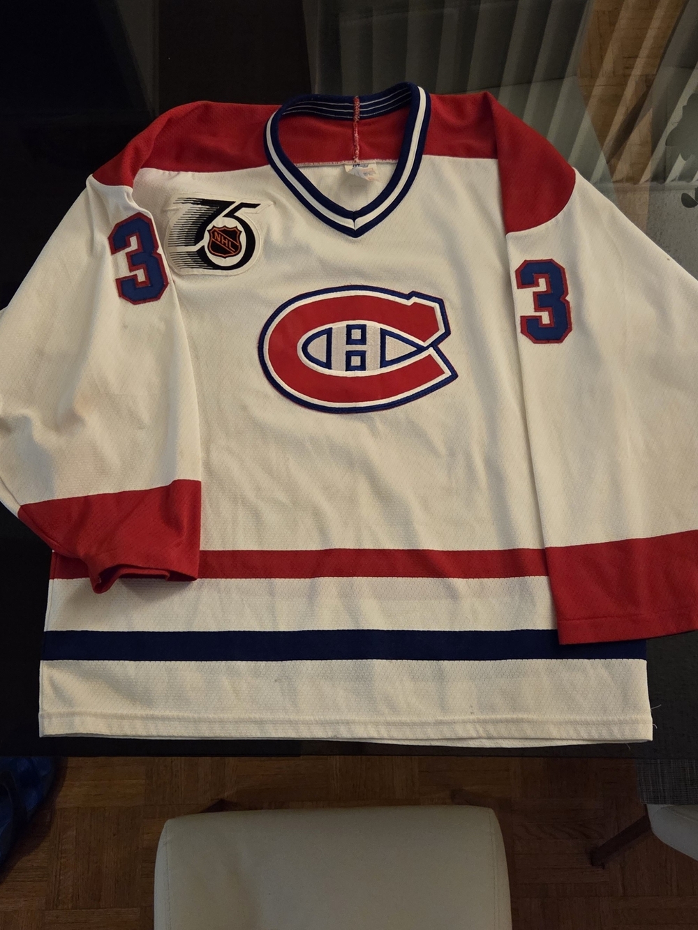 Montreal Canadiens White Red Hockey Jersey - #33 (Unbranded) Patrick Roy 33